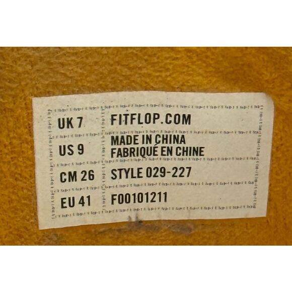 Not For Sale FitFlop Sandals Women 9 Yellow Lulu Leather Comfort Thong - Picture 9 of 9